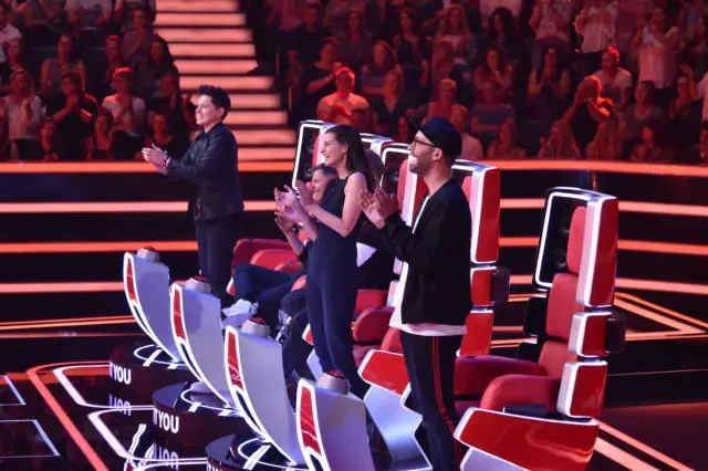 The Voice of Germany 2018 – Ausblick auf 6. Blind Audition – Michael Patrick Kelly; Yvonne Catterfeld;Mark Forster, (Foto: ProSieben/SAT.1/André Kowalski; Fotograf: Andre Kowalski)